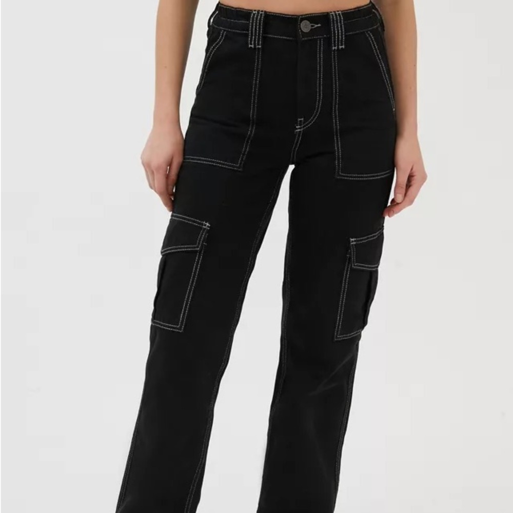 Bdg high waisted contrast stitch skate jean